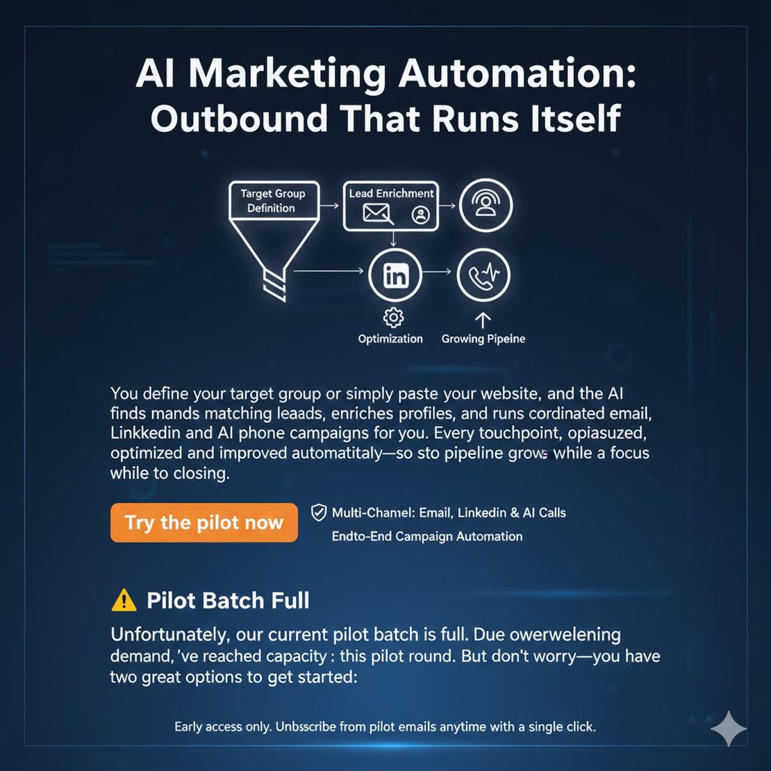 Multi-step AI outbound sequence with email, LinkedIn and calls